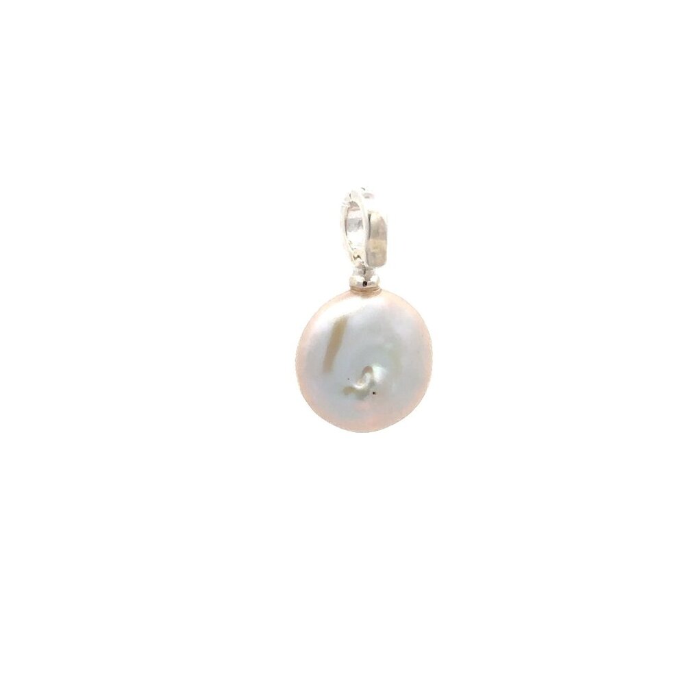 925 Sterling Silver Charm Freshwater Pearl Pendant Charm - Picture 11 of 12